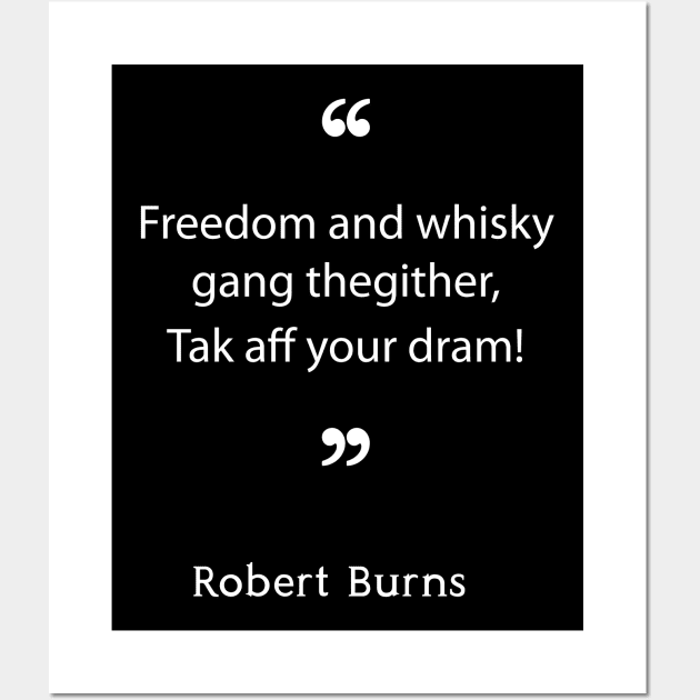 Robert Burns on Whisky Wall Art by WhiskyLoverDesigns